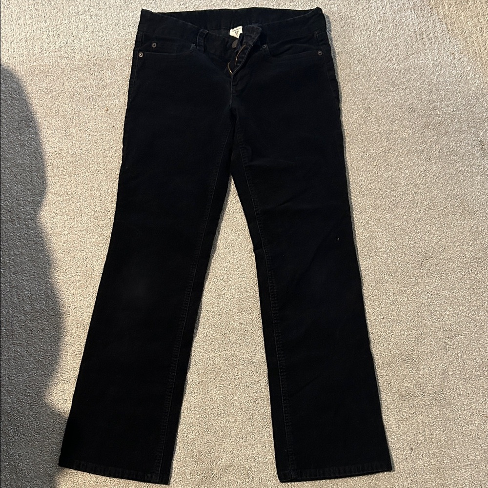 Black Fine Corduroy Pants